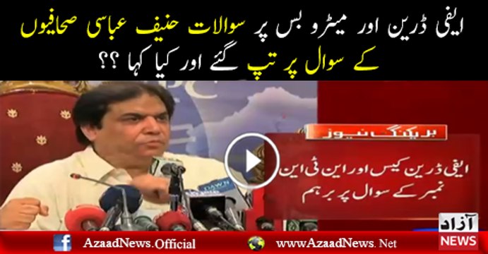 Hanif Abbasi Got Angry On Reporters Question