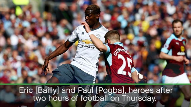 Mourinho praises Man United 'heroes' Pogba and Bailly