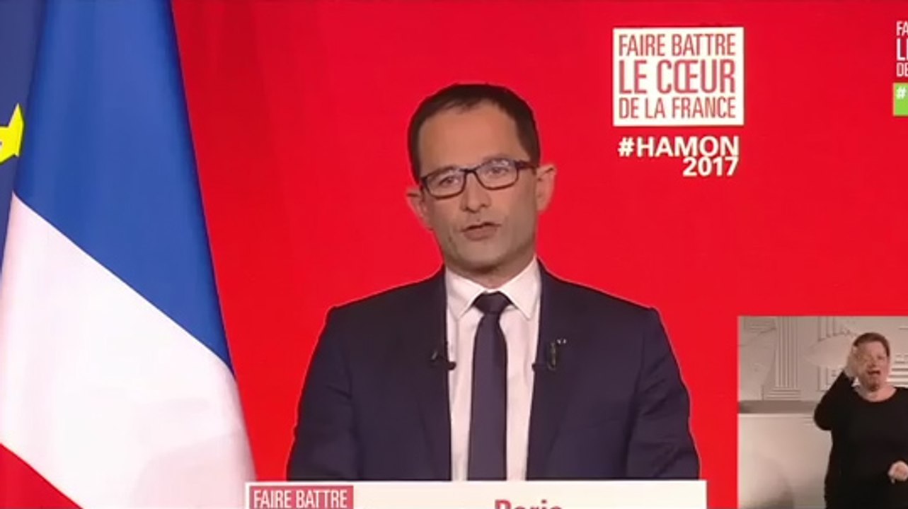 Déclaration de Benoît Hamon à l'issue du 1er tour de l'élection présidentielle