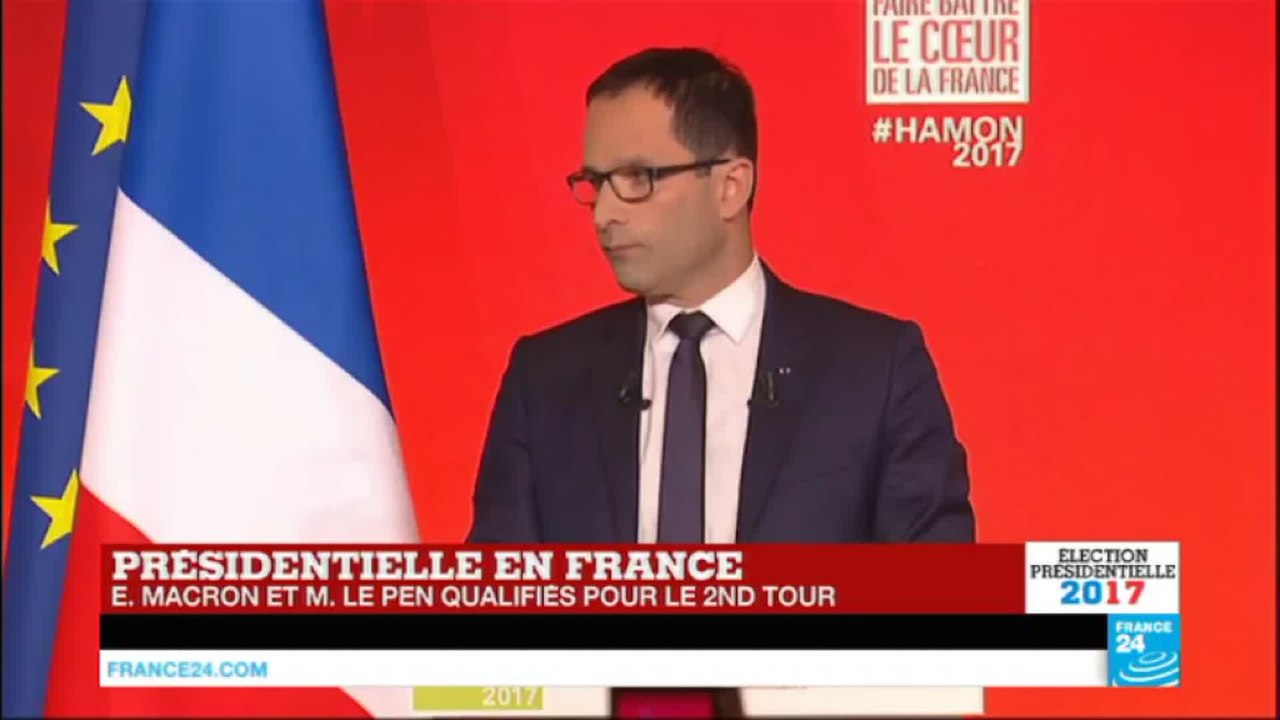 Benoît Hamon : "J'appelle à battre l'extrême droite en votant pour Emmanuel Macron"