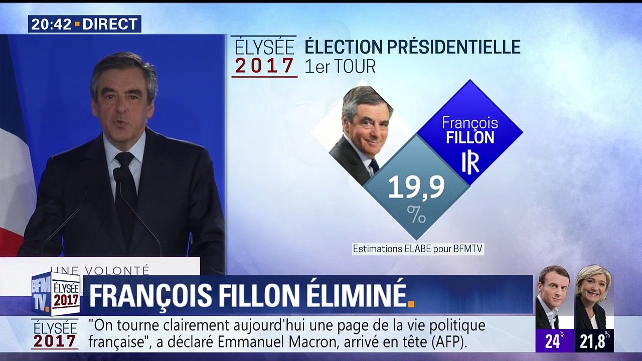 François Fillon : "Les obstacles étaient trop cruels (…) Cette défaite est la mienne"