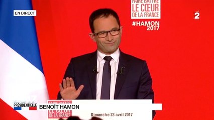 Présidentielle 2017  - Discours de Benoît Hamon suite aux estimations de résultat du premier tour