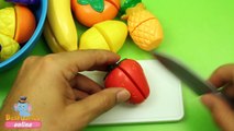 Ice Cream Pizza Toy Velcro Cutting Learn Fruits Vegetables English Names Toys RL