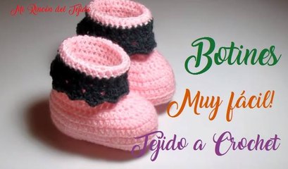 Escarpines o botitas para bebe paso a paso a crochet - Mi rincón del tejido  - Vídeo Dailymotion