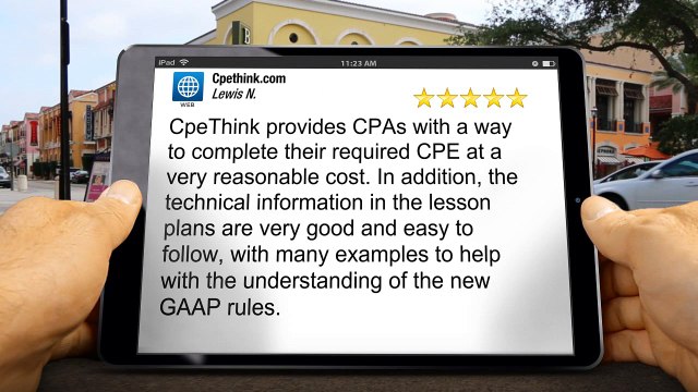 Cpethink.com Review Exceptional Five Star Review by Lewis N.