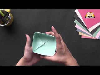 Origami in Kannada - Make a Box with sections - Part 1