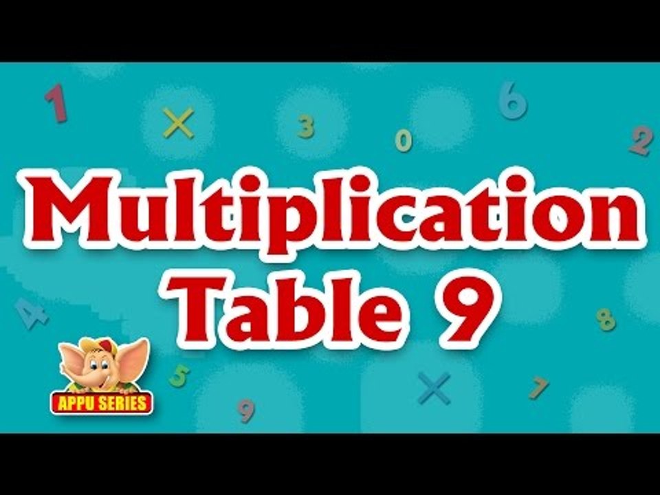 Multiplication Table Rhymes - Table 9 in Ultra HD (4K)