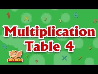 Multiplication Table Rhymes - Table 4 in Ultra HD (4K)