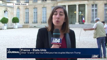 France - États-Unis: Dîner "d'amis" à Tour Eiffel pour les couples Macron-Trump