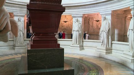 Macron welcomes Trump with ceremony at Les Invalides