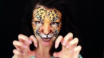 Visage léopard peinture tutoriel maquillage