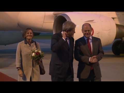 Germania - Arrivo del Presidente Gentiloni ad Amburgo per il G20 (06.07.17)