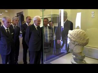 Mattarella visita gli scavi dell'Antico Teatro e la Villa Aurea (06.07.17)