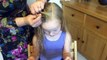 Pointu français tresses avec désordonné chignon cheveux tutoriel par deux petit filles coiffures