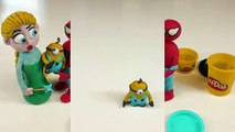 NewBorn Baby Minion Spiderman Elsa Frozen PlAy DOh Stop Motion Animation