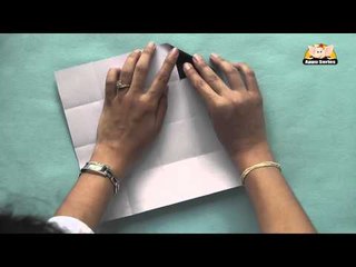 Origami in Kannada  - How to make a Business Card Holder