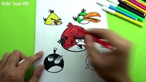 Enojado aves para colorear divertido Niños páginas parte 3 t