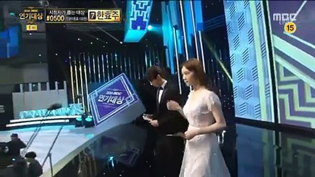 Nam Joo Hyuk - Lee Sung Kyung @ 2016 MBC Drama Awards Weightlifting Fairy Kim Bok Joo
