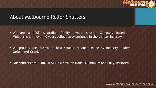 Electric Shutters - Melbourne Roller Shutters