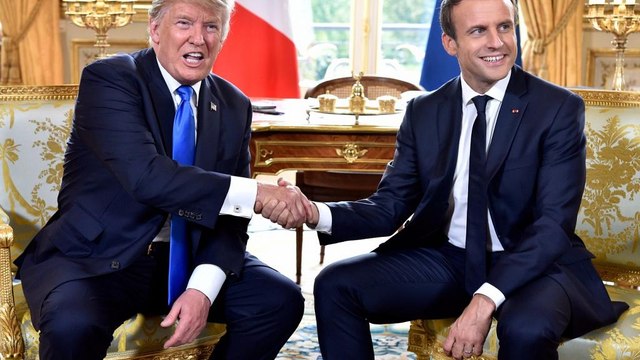 Trump and Macron celebrate similarities during US president's Paris visit