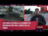 Suspenden labores de reparación en socavón del Paso Express Cuernavaca