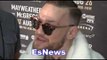 Conor McGregor I Tried To Knock Floyd Mayweather Hat Off It Was Glued To His Head EsNews Boxing