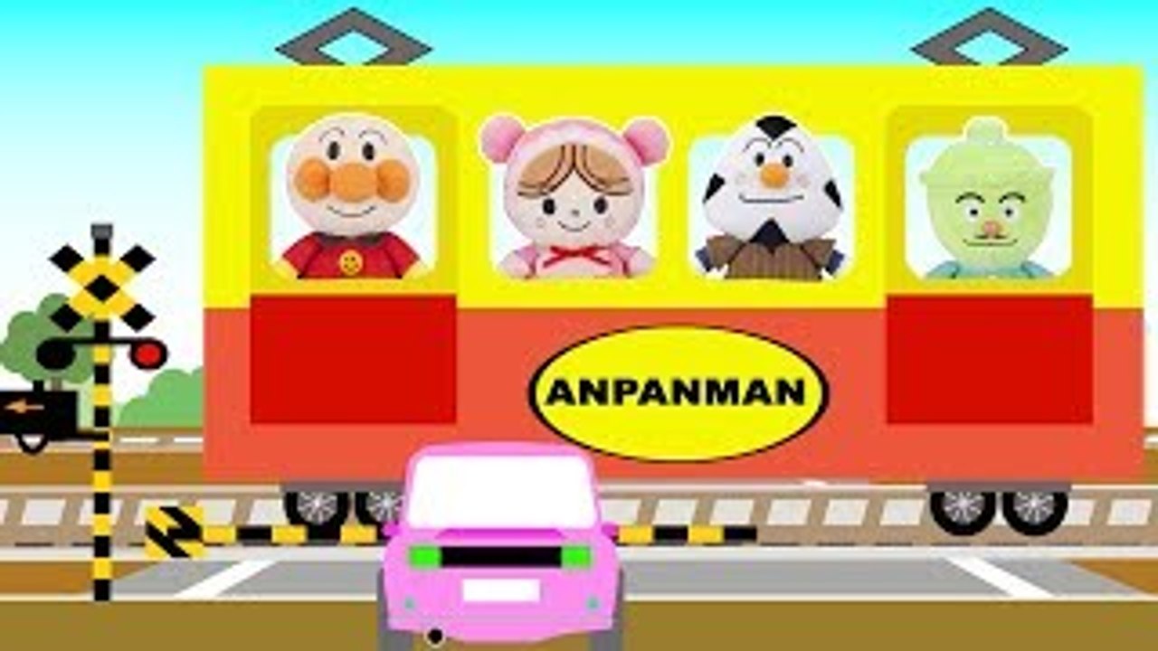 アンパンマン アニメ ❤️ 列車で行く ❤ アンパンマン あかちゃんまん おむすびまん カツドンマン ❤ おもしろアニメ anpanman go by train