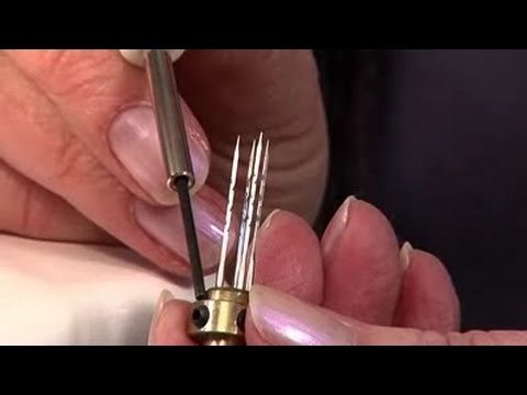 How to Change needles on the Embellishing (Needlefelting) machine by Myfanwy Hart