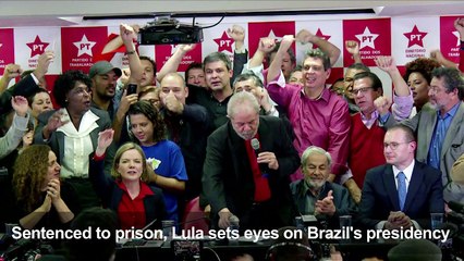 Sentenced to prison, Lula sets eyes on Brazil's presidency
