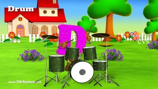 Letter D Song - 3D Animation Learning English Alphabet ABC song for children