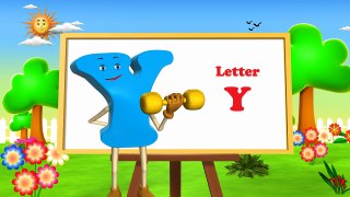 Letter Y Song - 3D Animation Learning English Alphabet ABC Song for Children