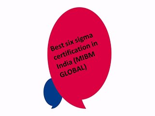 Best six sigma certification in India Noida