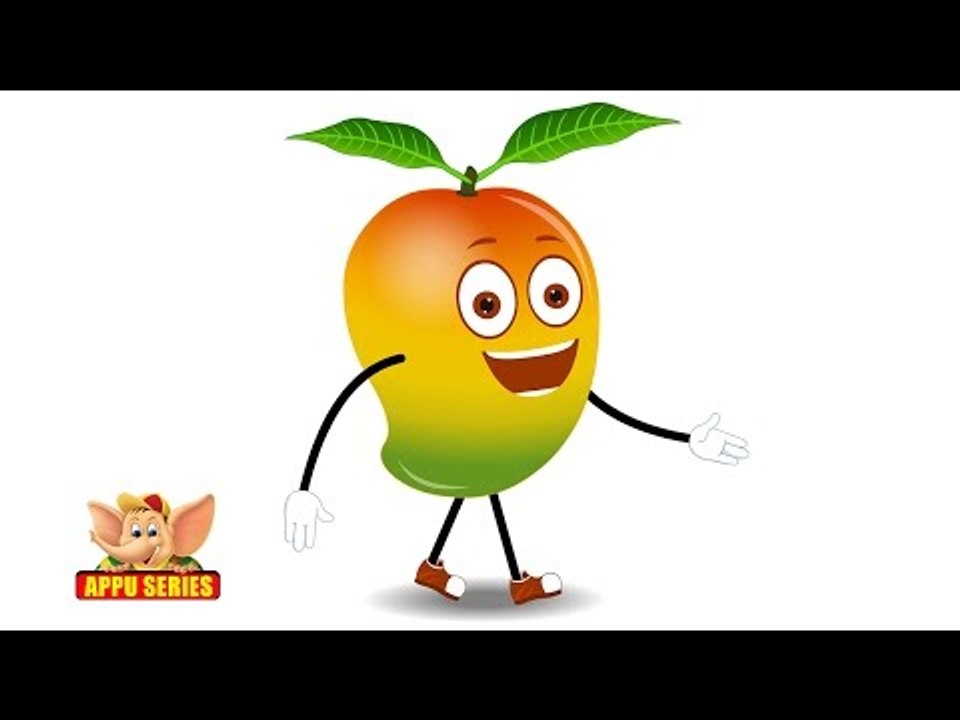Mango Fruit Rhyme for Children, Mango Cartoon Fruits Song for Kids