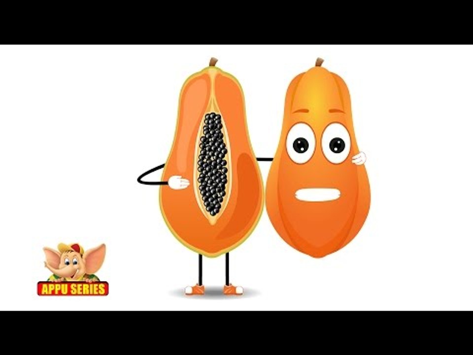 Cartoon papaya Angry papaya