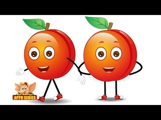 Peach Fruit Rhyme for Children, Peach Cartoon Fruits Song for Kids