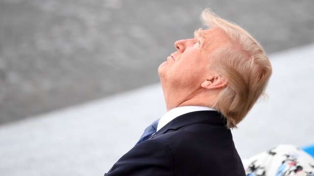 Trump arrives at Bastille Day parade