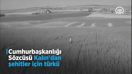 Cumhurbaşkanlığı Sözcüsü İbrahim Kalın'dan şehitler için türkü