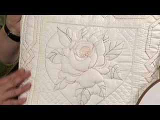 Summer Rose quilted cushion with Sylvia Critcher (Taster Video)