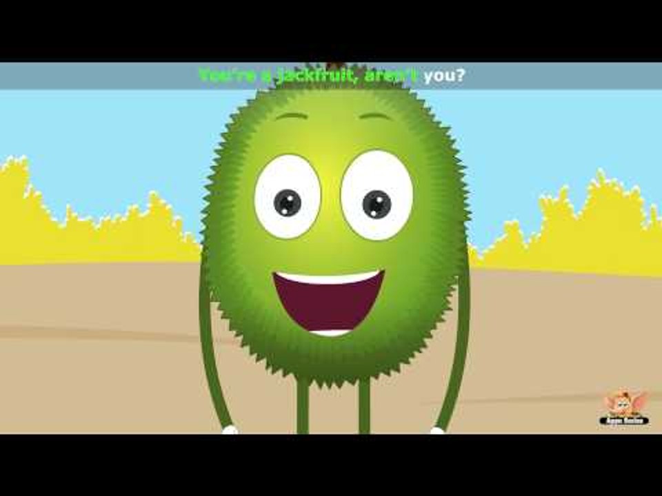 Jackfruit Fruit Rhyme for Children, Jackfruit Cartoon Fruits Song for Kids
