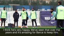 'Amazing' for Barca to keep Messi - Mendieta