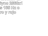 AOC AGON  Monitor 27 Quad HD GSync 2560x1440 píxeles 165 Hz color negro y rojo