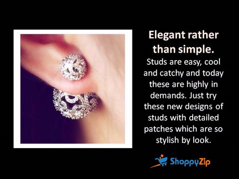 Versatile styling - Stud Earrings with ShoppyZip