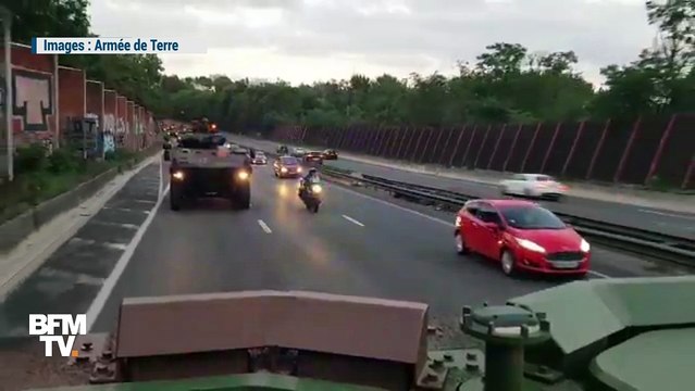 Avant le défilé officiel, le défilé des troupes sur les routes de France