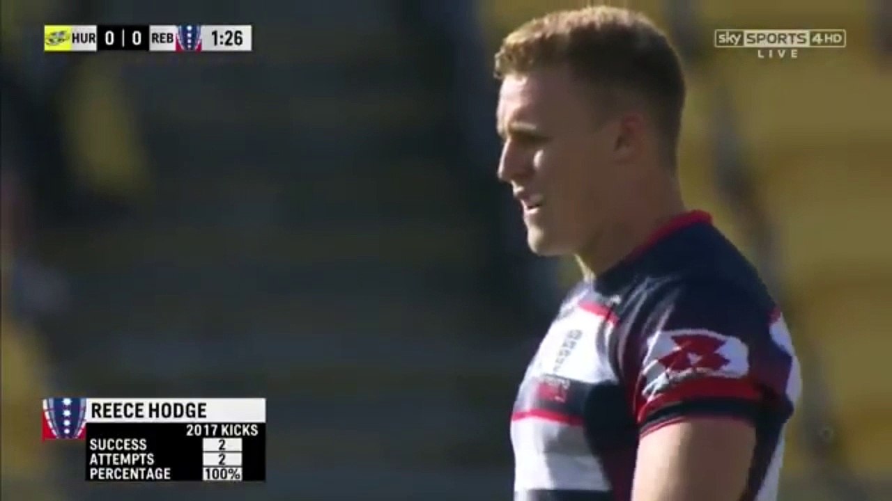 L'énorme coup de pied de Reece Hodge