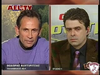 21η ΑΕΛ-ΑΕΚ 1-1 2008-09 Θοδωρής Βουτυρίτσας συνέντευξη Στη σέντρα-Tv thessalia