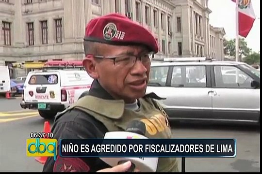 Fiscalizadores de MML agreden a niño que vendía pan en la calle