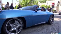 Alfa Romeo Disco Volante Spyder AMAZING V8 Sound - Start Up & LOUD Revs!