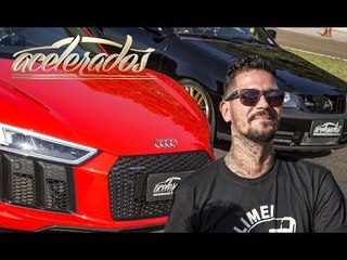 RACHÃO COM FÁBIO D2M: AUDI R8 V10 x GOL GTI TURBO - RACHA ACELERADOS #1 | ACELERADOS