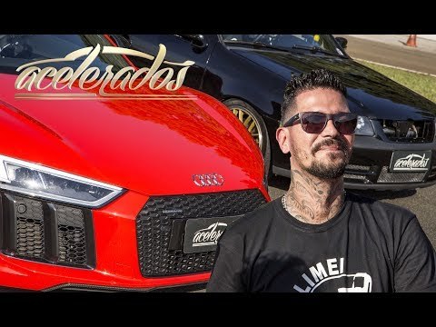 RACHÃO COM FÁBIO D2M: AUDI R8 V10 x GOL GTI TURBO - RACHA ACELERADOS #1 | ACELERADOS