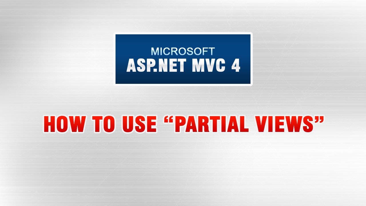 ASP.NET MVC 4 Tutorial In Urdu - Partial Views